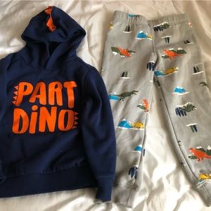 Carters 4T Part Dino Outfit